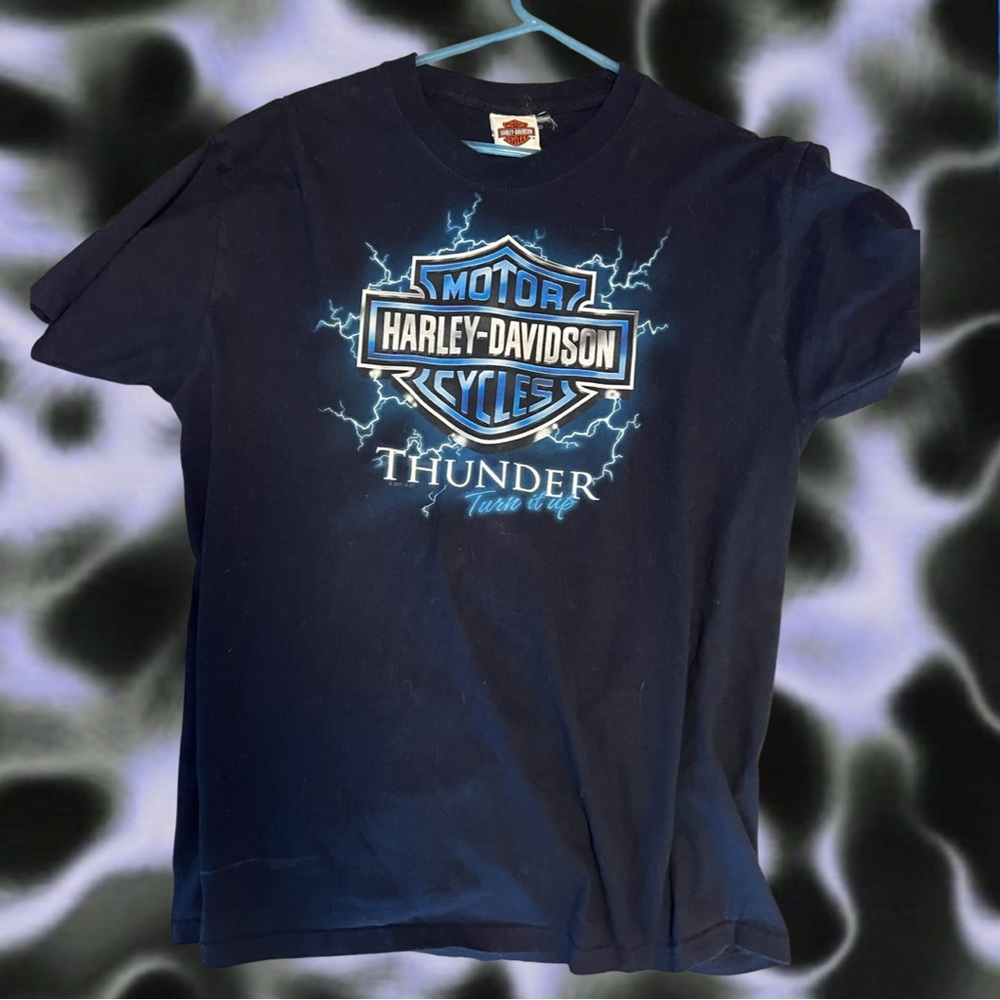 Harley Davidson thunder and lighting shirt